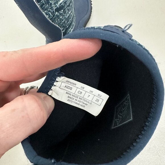 Muck Hale Waterproof Neoprene Blue Trooper Rain Boots Shoes Toddler Kids size 8 - Picture 5 of 6